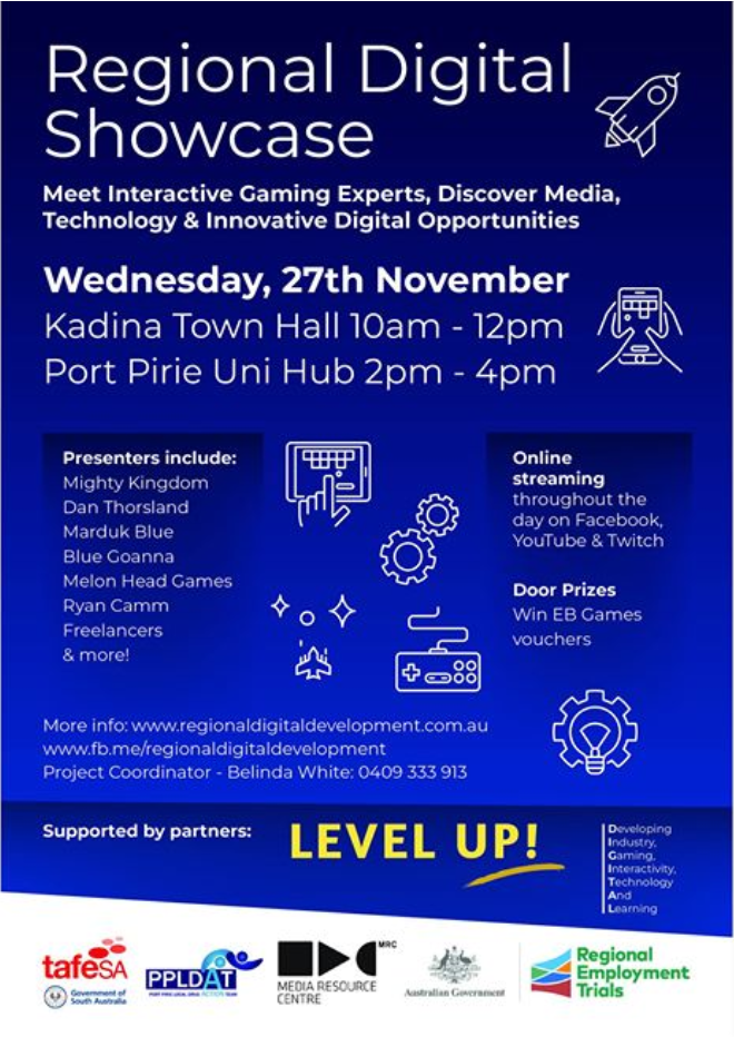 Poster advertising Regional Digital Showcase November 2019